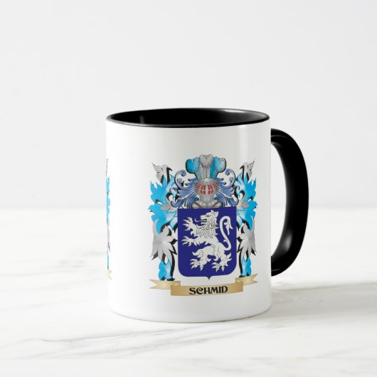 Schmid Coat of Arms - Familie Crest Mok (Voorkant rechts)