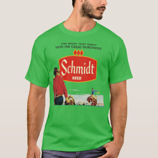 Schmidt Beer Retro Defunct Cowboy Natuur Scene T-shirt