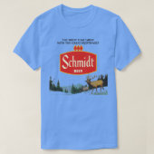 Schmidt Beer Retro Defunct Natuur Scene T-shirt (Design voorkant)