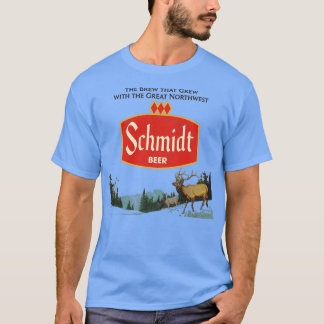 Schmidt Beer Retro Defunct Natuur Scene T-shirt