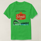 Schmidt Beer Retro Defunct Vist de Scène van de Na T-shirt (Design voorkant)