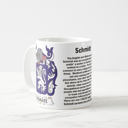 Schmidt Family Coat of Arms Mok (Voorkant links)