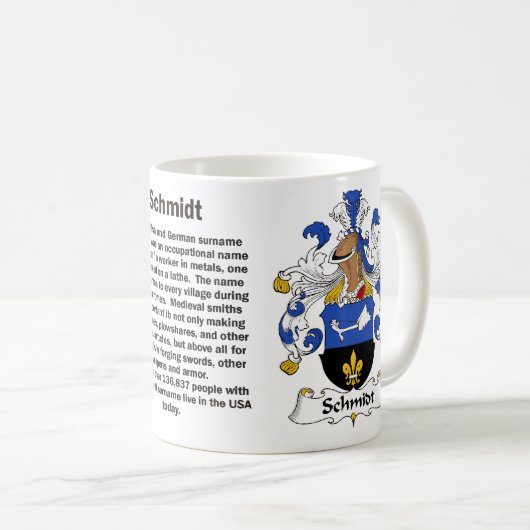 Schmidt Family Crest Mok (Voorkant rechts)