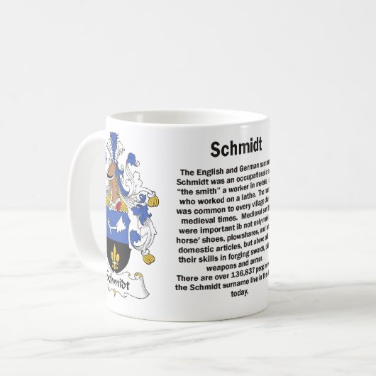 Schmidt Family Crest Mok (Voorkant links)