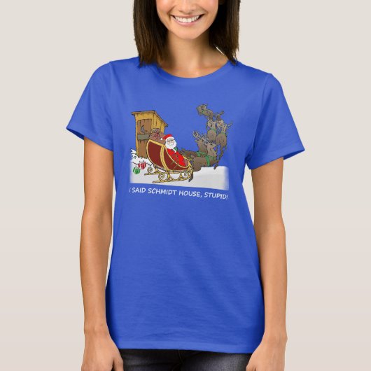 Schmidt House Cartoon Kerstmis Shirt (Voorkant)
