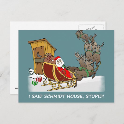Schmidt House Funny Christmas Briefkaart (Voorkant / Achterkant)