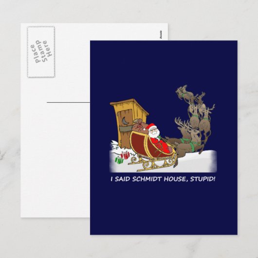 Schmidt House Funny Christmas Briefkaart (Voorkant / Achterkant)