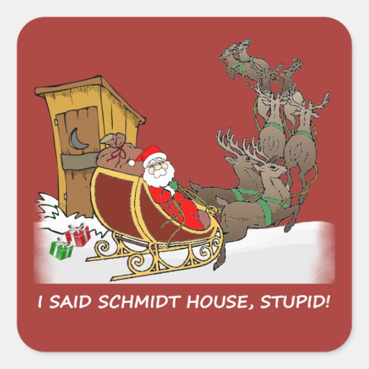 Schmidt House Funny Kerst sticker (Voorkant)