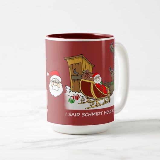 Schmidt House Funny kerstMok Tweekleurige Koffiemok (Voorkant rechts)