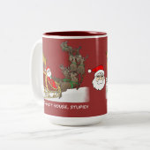 Schmidt House Funny kerstMok Tweekleurige Koffiemok (Voorkant links)