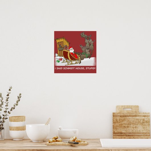 Schmidt House Funny kerstPoster Poster (Keuken)
