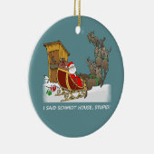 Schmidt House Funny Kerstversient Keramisch Ornament (Rechts)