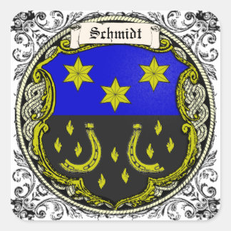 Schmidt (Saar-Rijn) familie wapens Vierkante Sticker