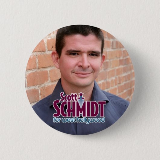 Schmidt voor West Hollywood Foto Button (Voorkant)