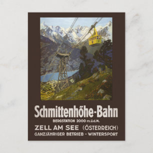 Schmittenhoehe-Bahn Austria Vintage Poster 1930 Briefkaart
