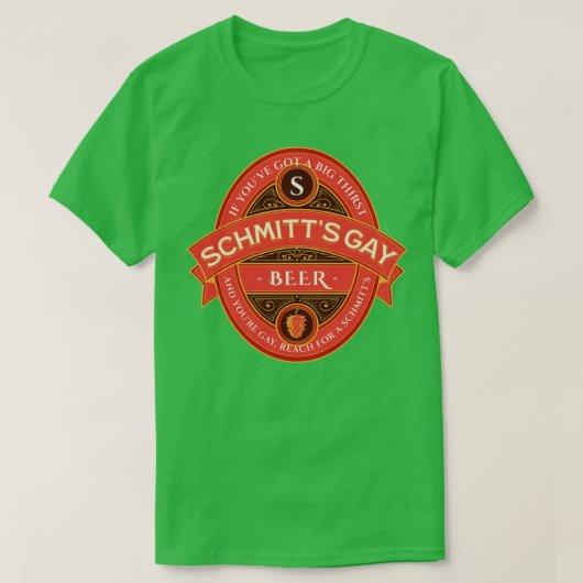 Schmitts Gay Beer  SNL T-shirt (Design voorkant)