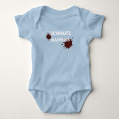 Schmutz Happens blue bab bodysuit (Voorkant)