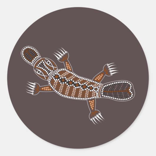 Schnabeltier oder Platypus Ronde Sticker (Voorkant)