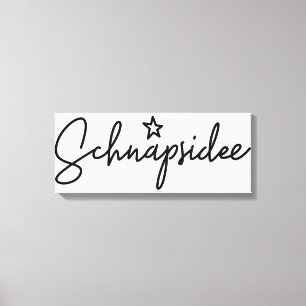 Schnapsidee, Duits woord, Booze Idea, Duits Canvas Afdruk
