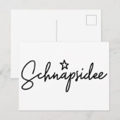 Schnapsidee, Duits Word, het Duitse Idee van de Feestdagenkaart (Voorkant / Achterkant)