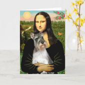 Schnauzer 11N - Mona Lisa Kaart (Gele Bloem)