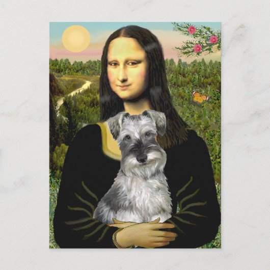 Schnauzer 1N - Mona Lisa Briefkaart (Voorkant)