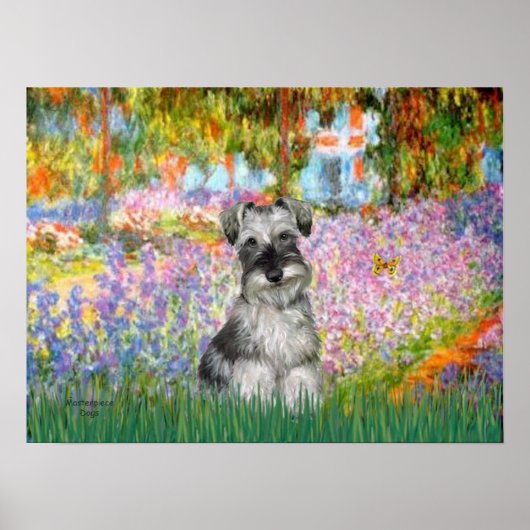 Schnauzer 1N - Tuin Poster (Voorkant)