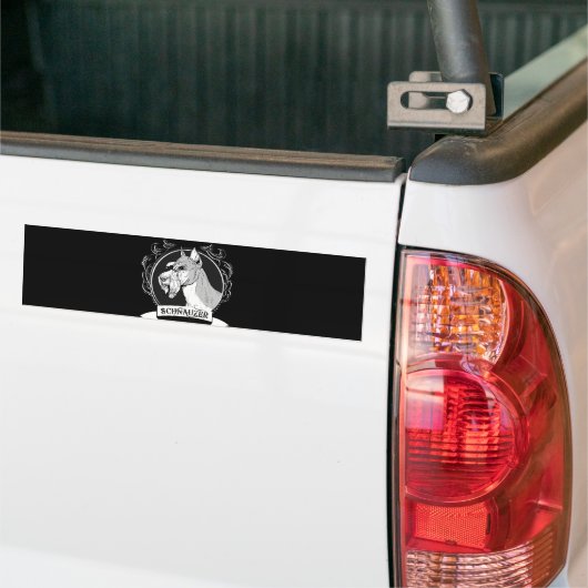 SCHNAUZER (2) BUMPERSTICKER (Op Truck)