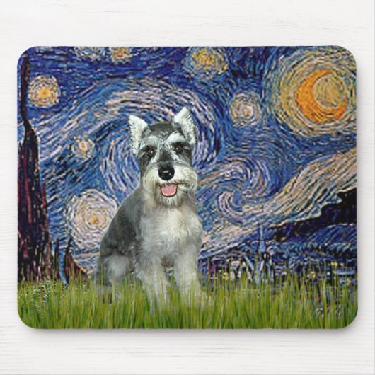 Schnauzer 8cr - De sterrenhemel Muismat (Voorkant)