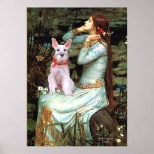 Schnauzer 9 - Ophelia Zittend Poster