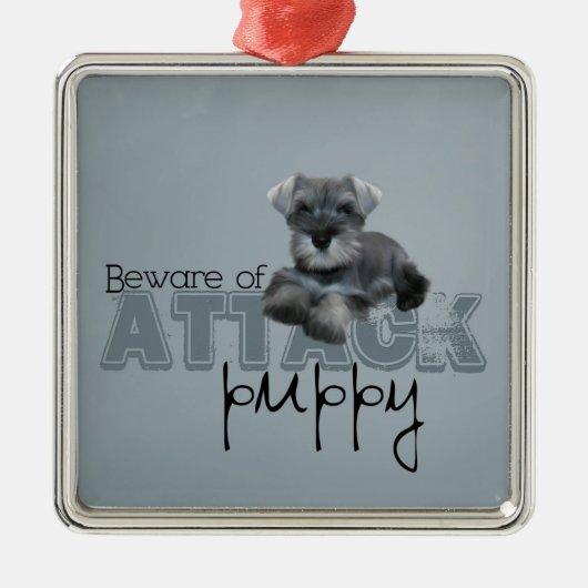 Schnauzer-aanval Ornament (Voorkant)