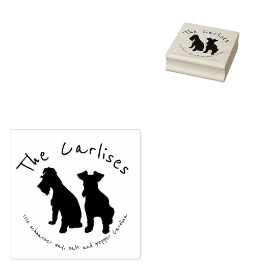 Schnauzer-adresstempel Rubberstempel (Gestempeld)