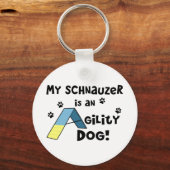Schnauzer Agility Dog Sleutelhanger (Voorkant)