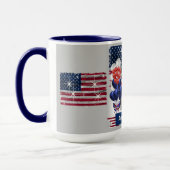 Schnauzer American Hero Coffee Mok (Links)