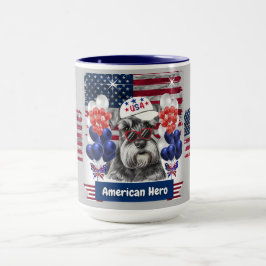 Schnauzer American Hero Coffee Mok