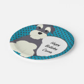 Schnauzer and Polka Dots Personalized Papieren Bordje (Gekanteld)