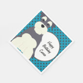 Schnauzer and Polka Dots Personalized Servet (Hoek)