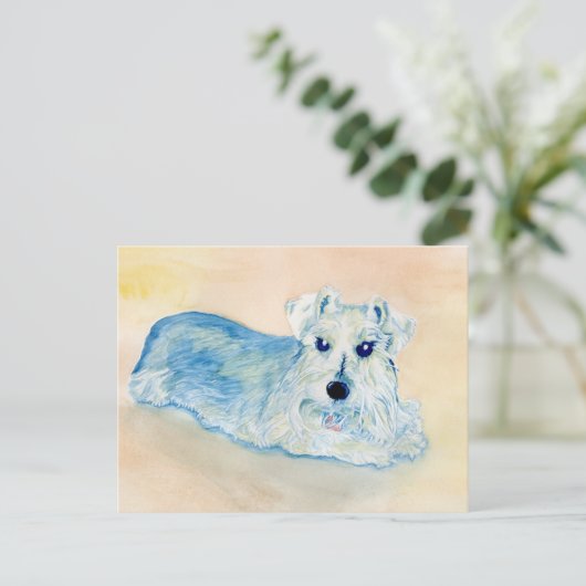 Schnauzer Andy Briefkaart (Staand voorkant)