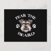 Schnauzer Angst Baard Feestdagenkaart (Voorkant)