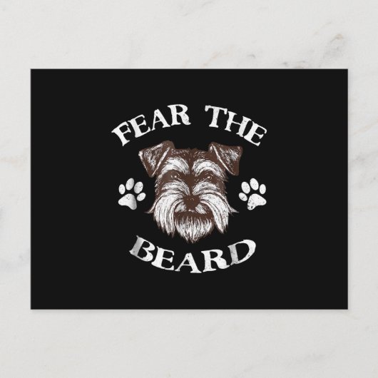 Schnauzer Angst Baard Feestdagenkaart (Voorkant)