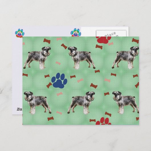 Schnauzer Art Briefkaart (Voorkant / Achterkant)