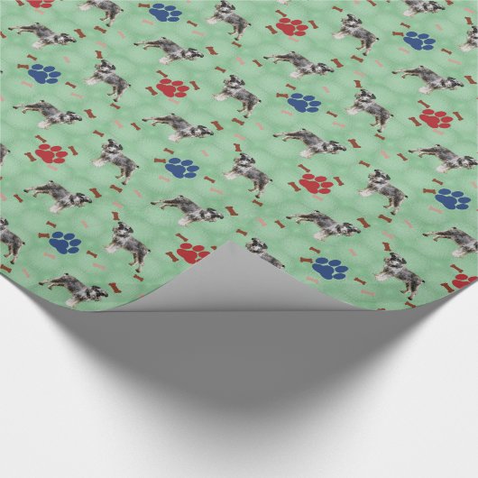 Schnauzer Art Cadeaupapier (Hoek)