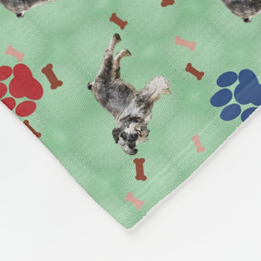 Schnauzer Art Fleece Deken (Hoek)