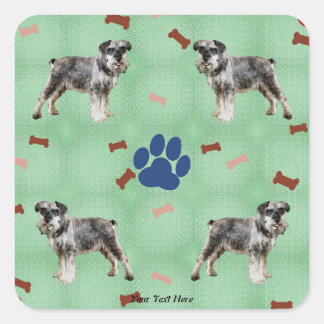 Schnauzer Art Vierkante Sticker