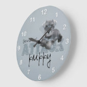 Schnauzer Attack Wall-klok Grote Klok (Hoek)