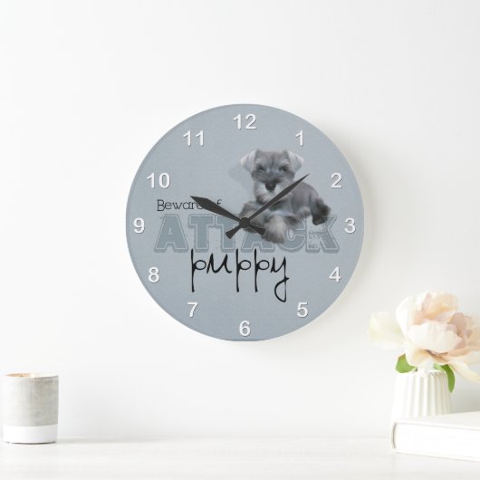Schnauzer Attack Wall-klok Grote Klok (Huis)