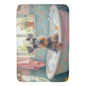 Schnauzer badtijd Cute badkamer decor Badmat (Voorkant Verticaal)
