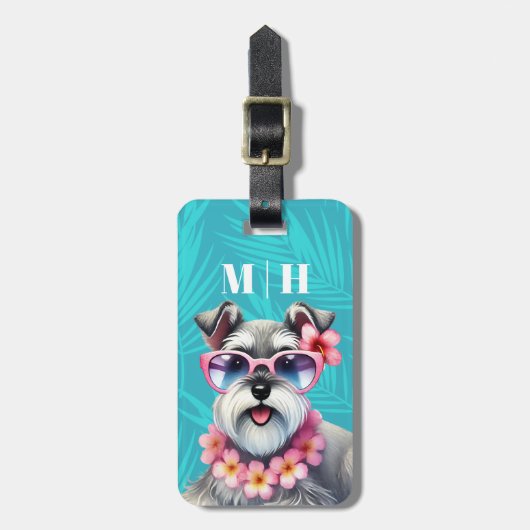 Schnauzer bagage labels (Voorkant verticaal)