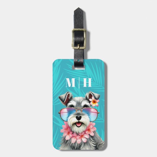Schnauzer bagage labels (Voorkant verticaal)