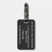 Schnauzer Bagagelabel (Achterkant verticaal)